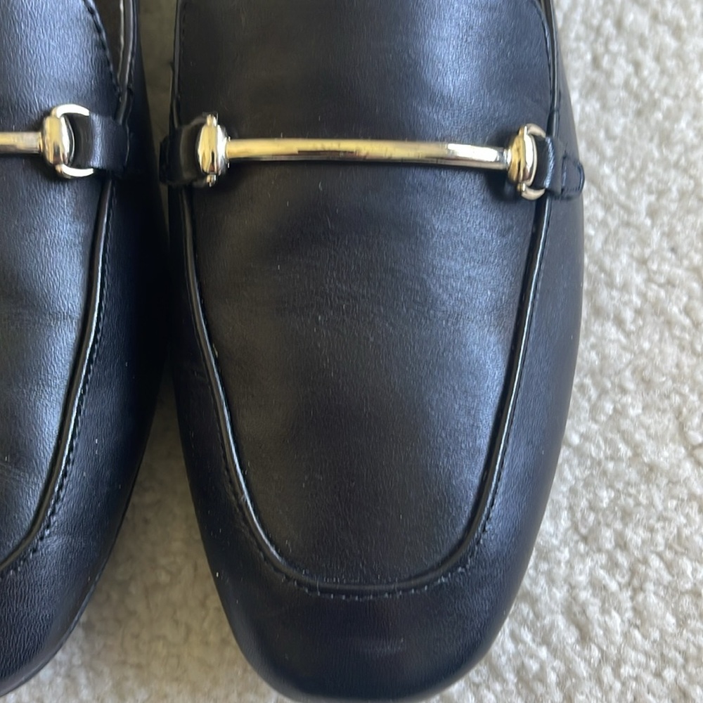 Aldo Black Leather Loafers - Picture 2 of 7